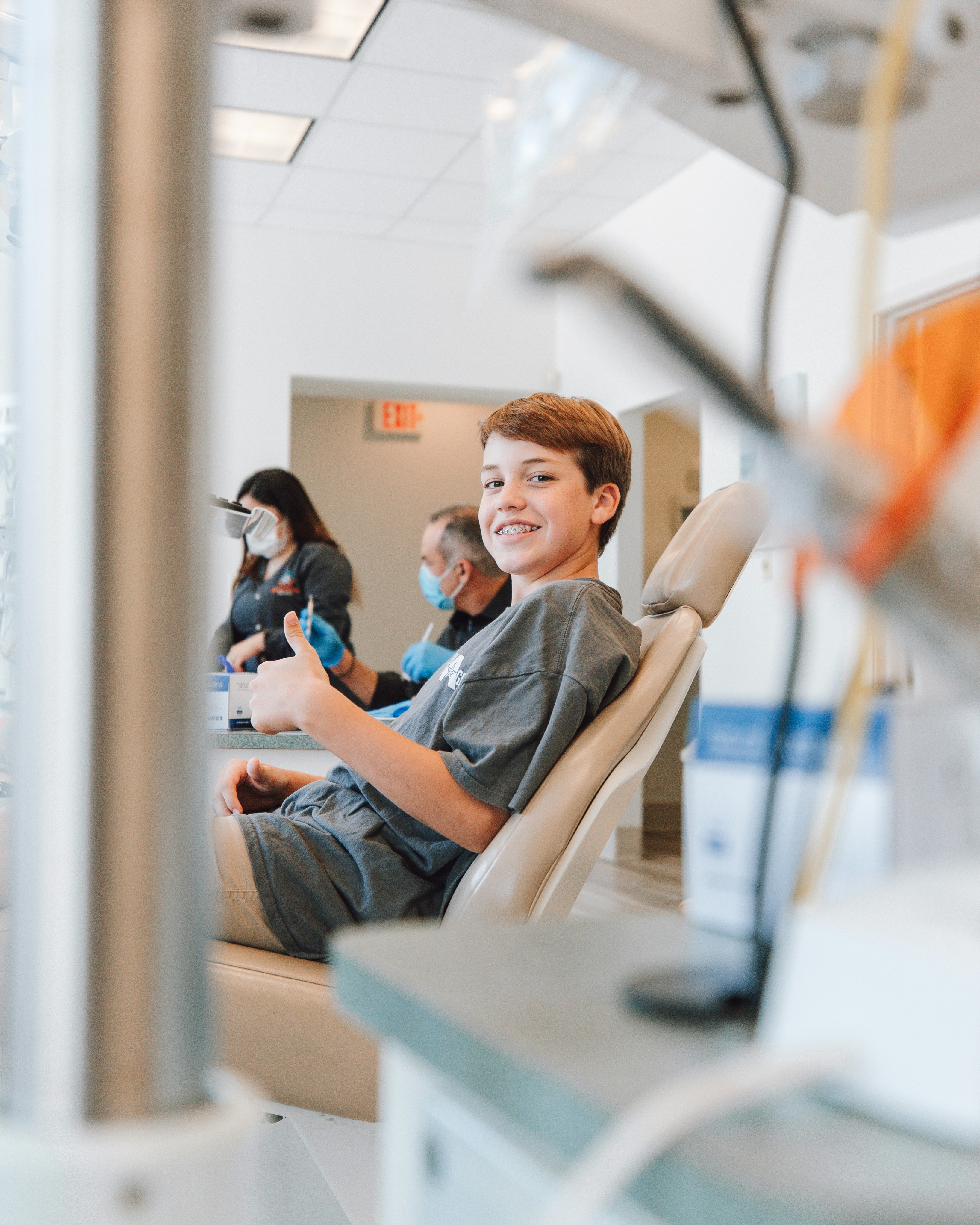 Boy at the dentist